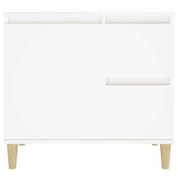 Bathroom cabinet 65x33x60cm white wood