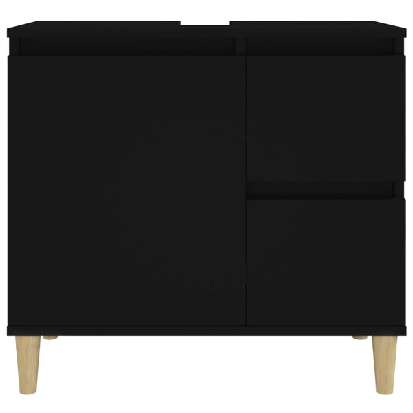 Mueble de baño 65x33x60cm madera negra