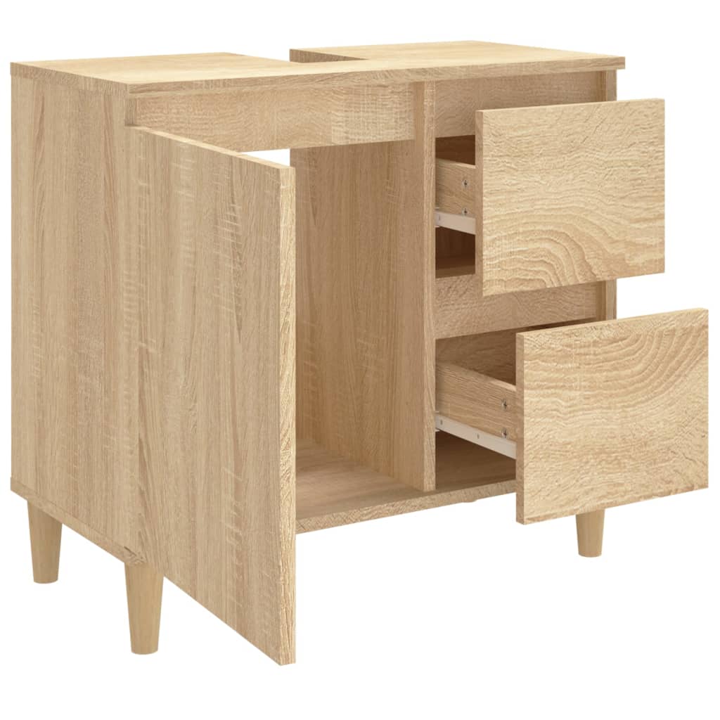 Mueble WC 65x33x60 cm fabricado en madera de roble sonoma