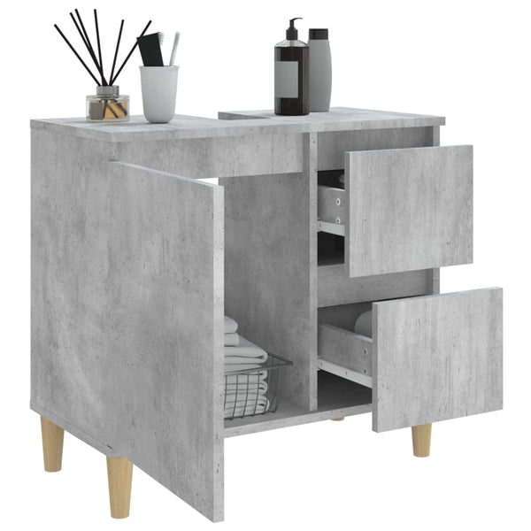 WC cabinet 65x33x60 cm cement gray wood-based