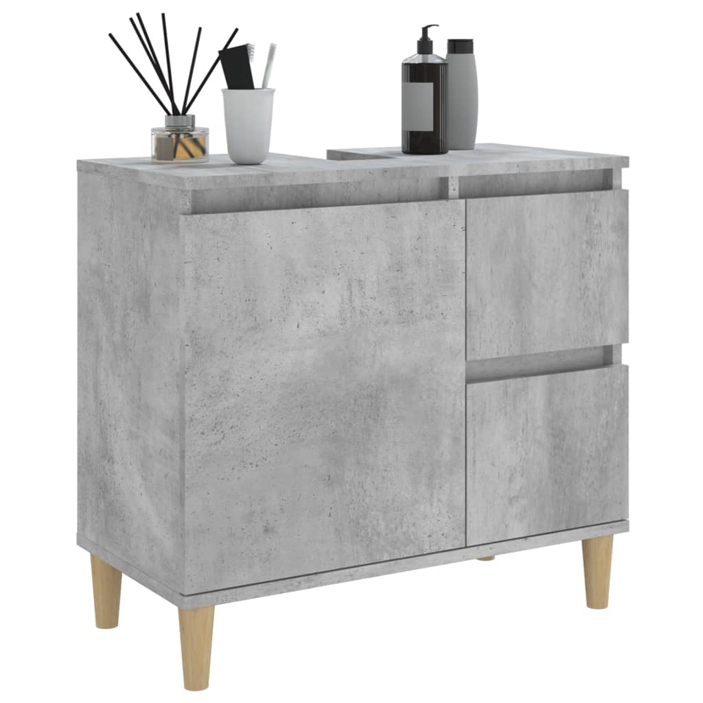 WC cabinet 65x33x60 cm cement gray wood-based