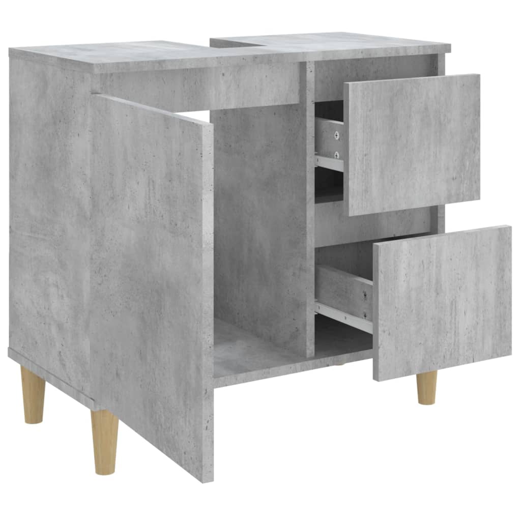 WC cabinet 65x33x60 cm cement gray wood-based