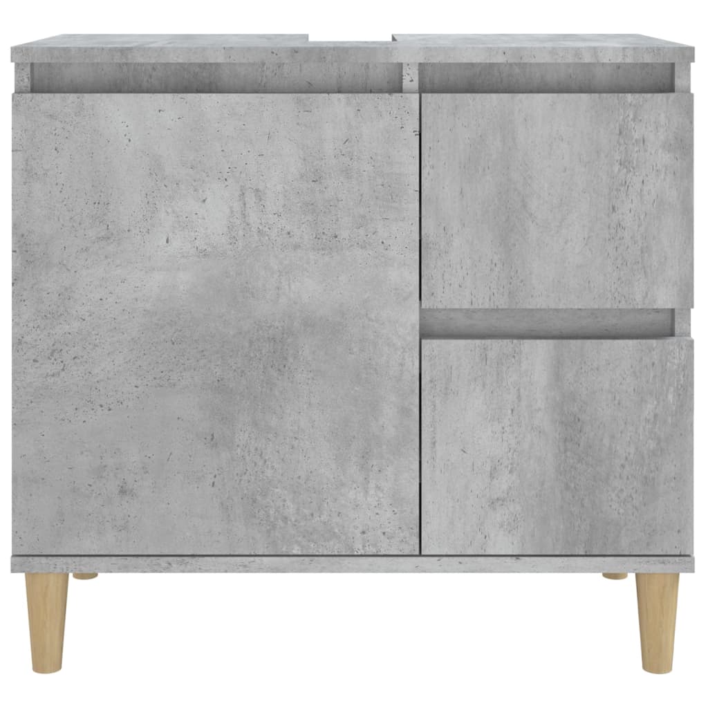 WC cabinet 65x33x60 cm cement gray wood-based