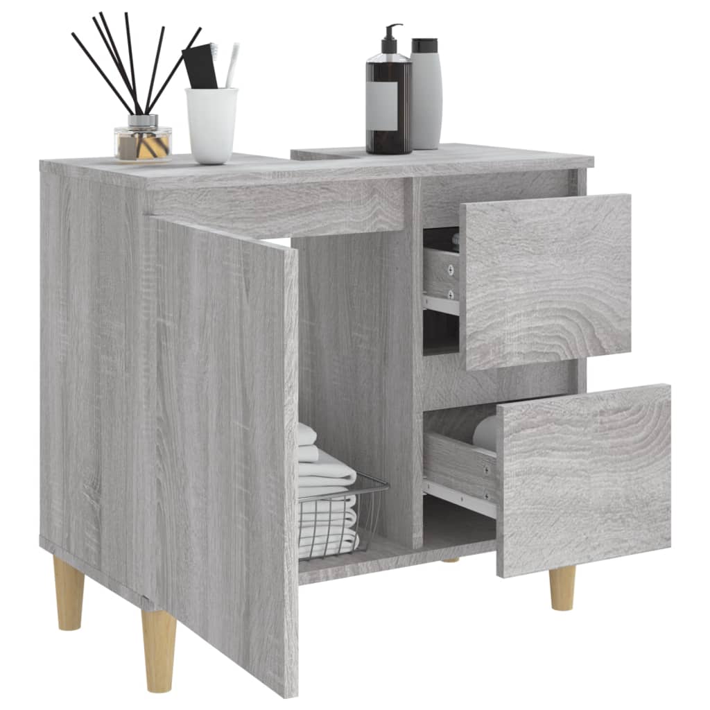 WC cabinet 65x33x60 cm made of gray sonoma wood