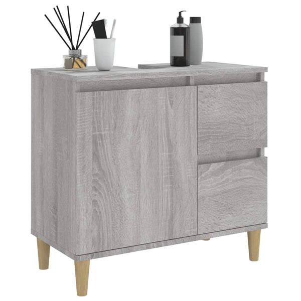 WC cabinet 65x33x60 cm made of gray sonoma wood