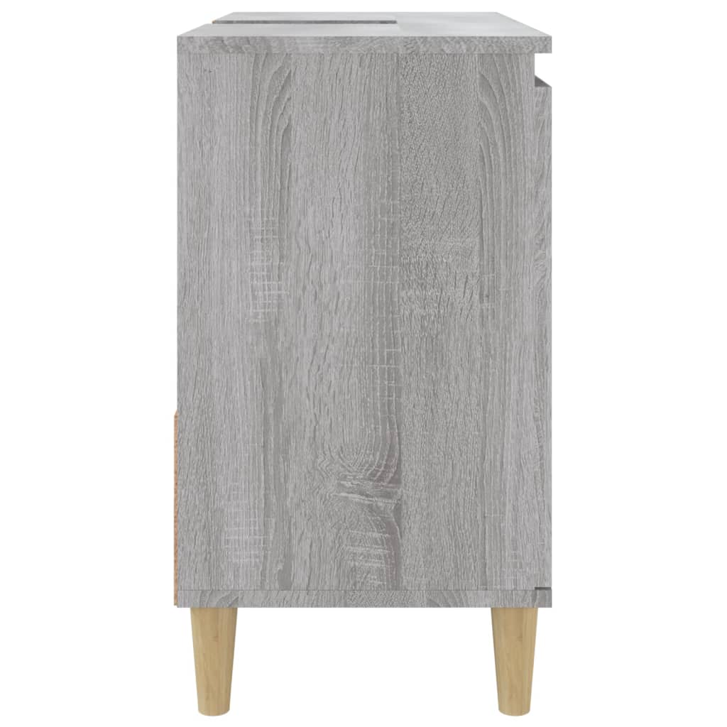 Mueble WC 65x33x60 cm fabricado en madera de sonoma gris
