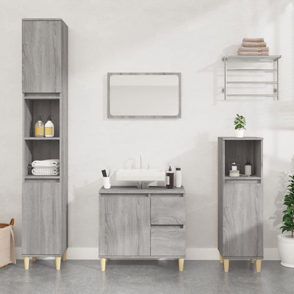 WC cabinet 65x33x60 cm made of gray sonoma wood