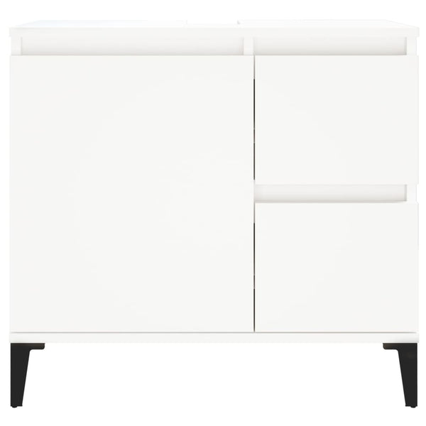 Bathroom cabinet 65x33x60cm white wood