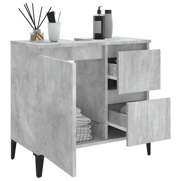 WC cabinet 65x33x60 cm cement gray wood-based