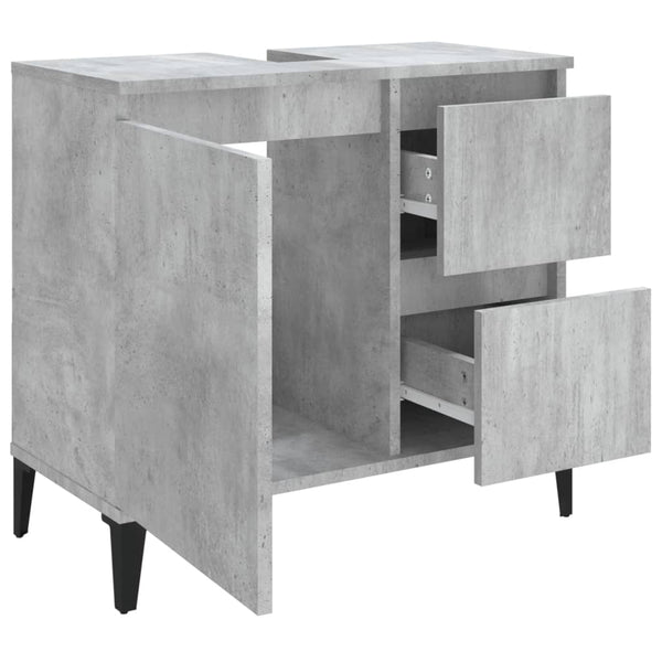 WC cabinet 65x33x60 cm cement gray wood-based