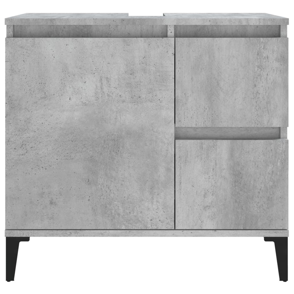 WC cabinet 65x33x60 cm cement gray wood-based