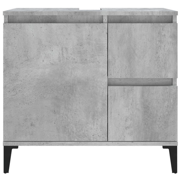 Mueble WC 65x33x60 cm base madera gris cemento