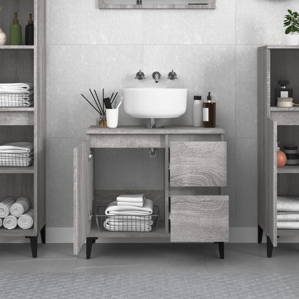 WC cabinet 65x33x60 cm made of gray sonoma wood