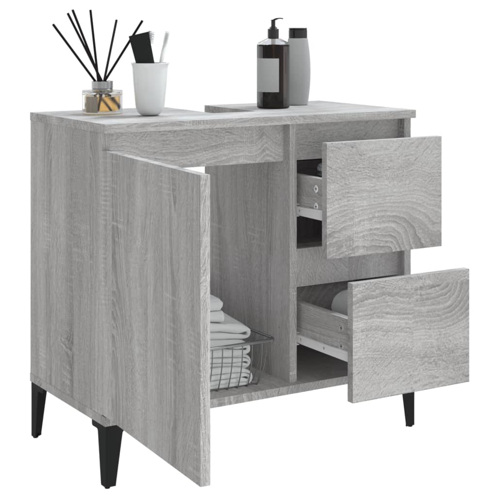 WC cabinet 65x33x60 cm made of gray sonoma wood