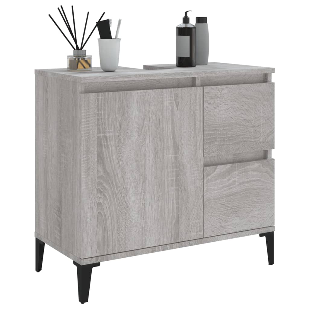 WC cabinet 65x33x60 cm made of gray sonoma wood