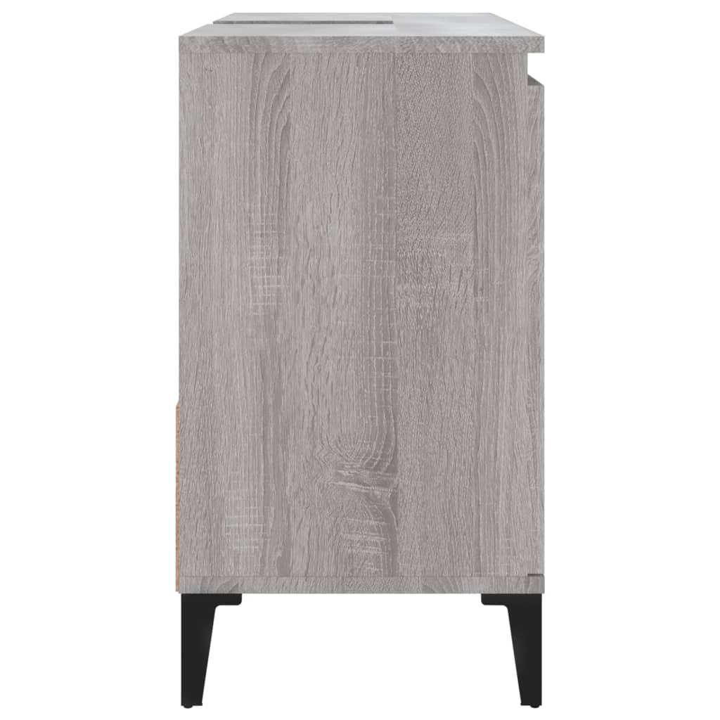 Mueble WC 65x33x60 cm fabricado en madera de sonoma gris