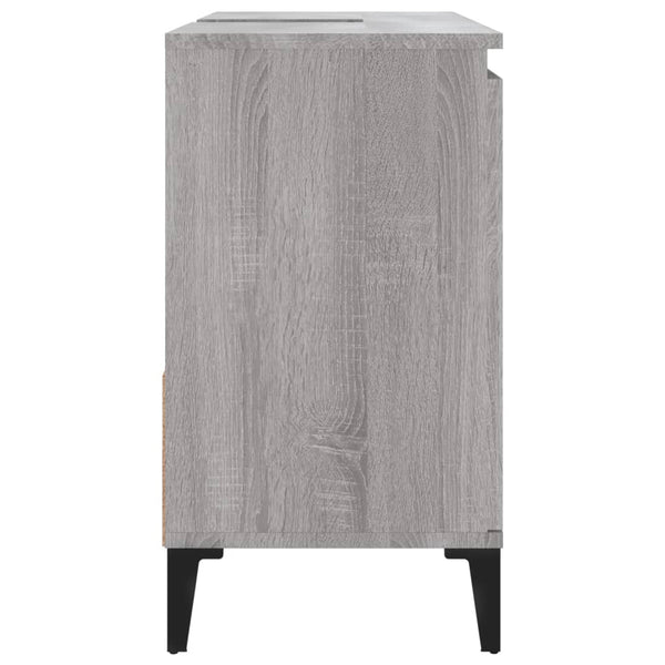 Mueble WC 65x33x60 cm fabricado en madera de sonoma gris