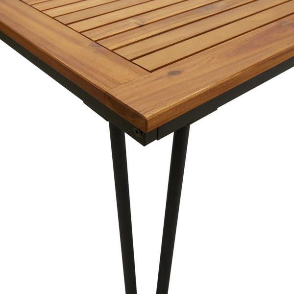 Mesa jardim c/ pernas estilo grampo 180x90x75 cm acácia maciça