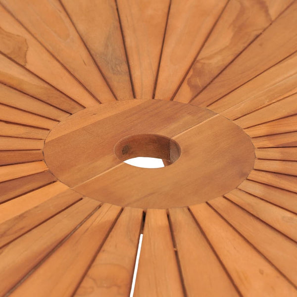 Mesa de jardim dobrável Ø 85x75 cm madeira de teca maciça