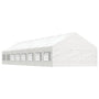 Gazebo com telhado 17,84x5,88x3,75 m polietileno branco