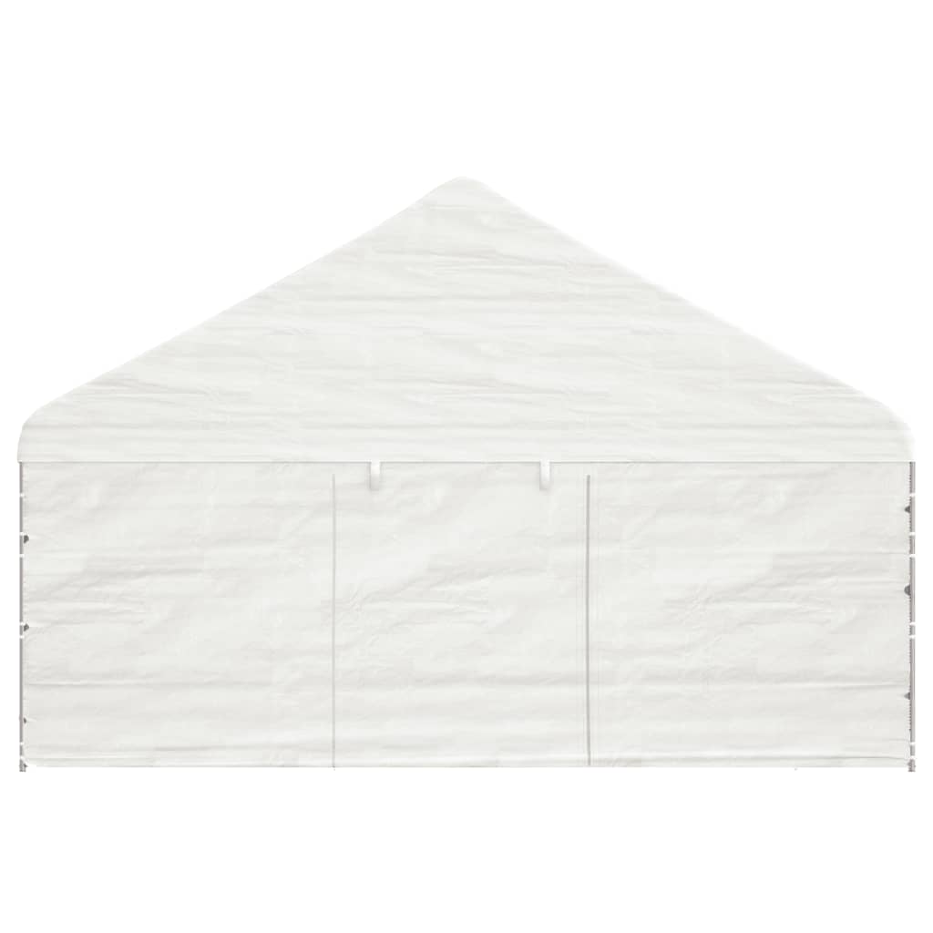 Gazebo com telhado 17,84x5,88x3,75 m polietileno branco