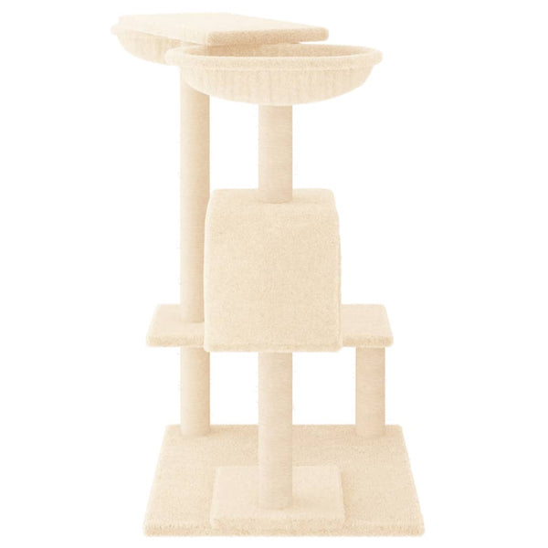 Árvore para gatos c/ postes arranhadores 82 cm cor creme