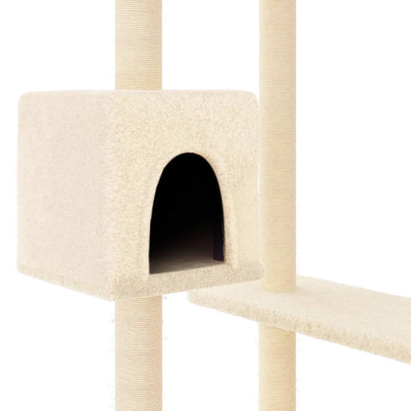 Árvore para gatos c/ postes arranhadores 82 cm cor creme