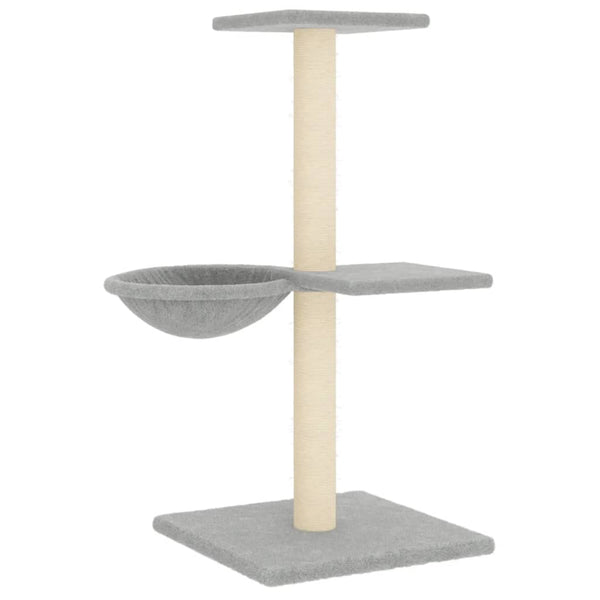 Árvore p/ gatos c/ postes arranhadores 72 cm cinzento-claro