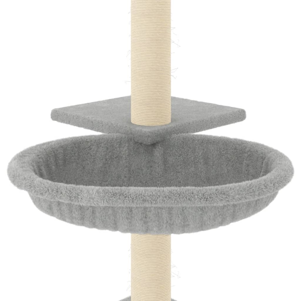 Árvore p/ gatos c/ postes arranhadores 72 cm cinzento-claro