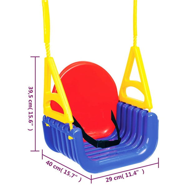 Assento baloiço p/ crianças 3 em 1 29x40x39,5 cm polipropileno