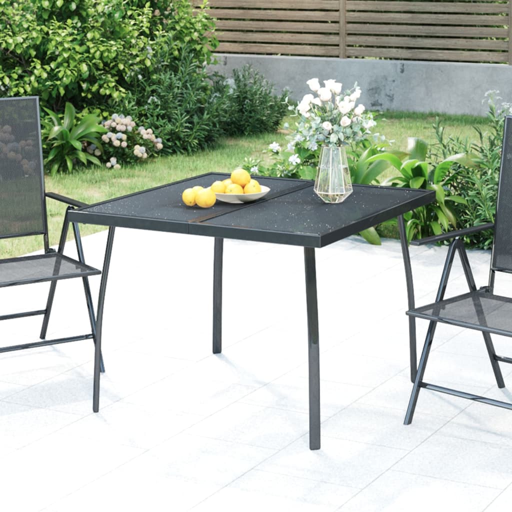 Mesa de jardim 100x100x72 cm malha de aço antracite