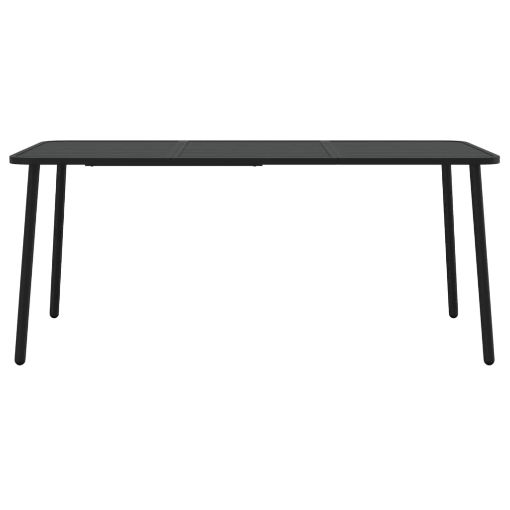 Mesa de jardim 165x80x71 cm aço antracite