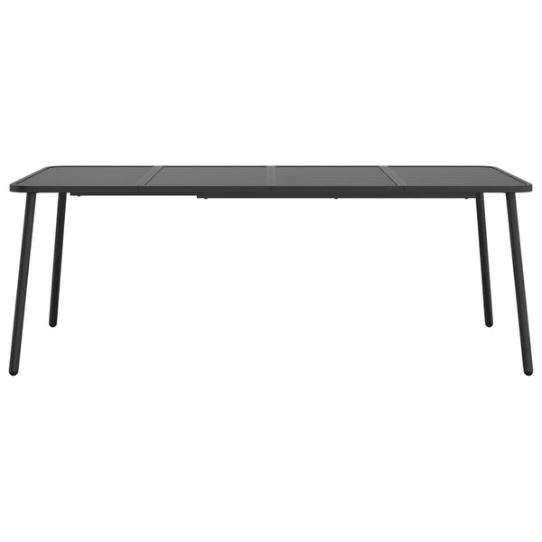 Mesa de jardim 200x100x71 cm aço antracite