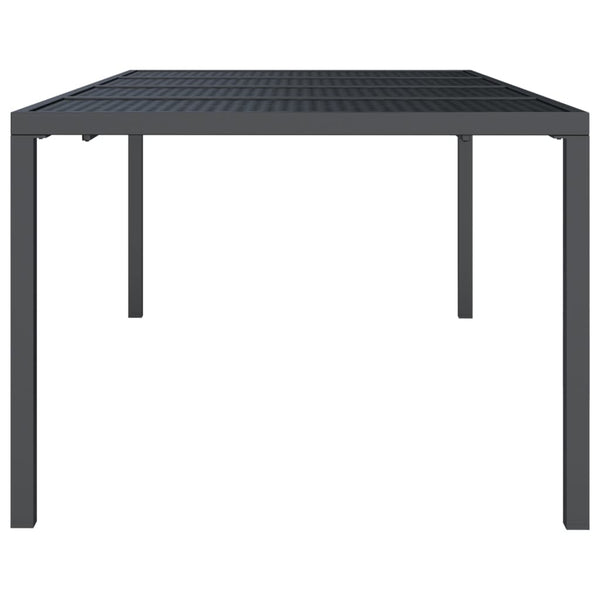 Mesa de jardim 200x100x72 cm aço antracite