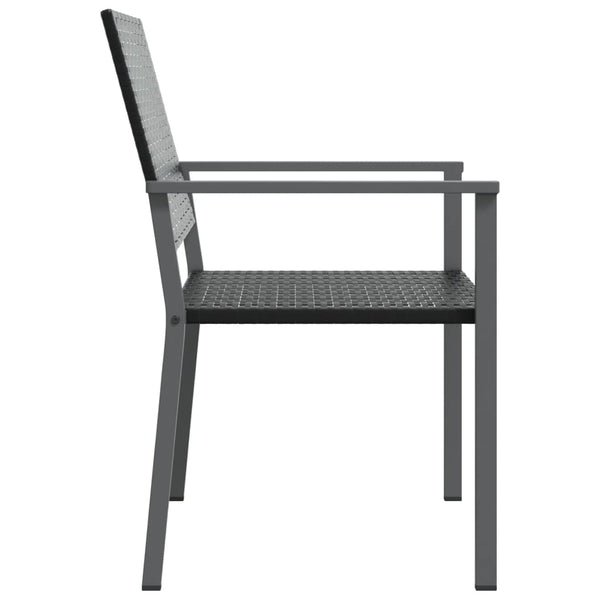 Cadeiras de jardim 2 pcs 54x62,5x89 cm vime PE preto