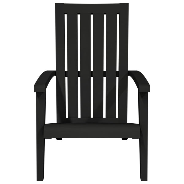 Cadeira de jardim Adirondack polipropileno preto