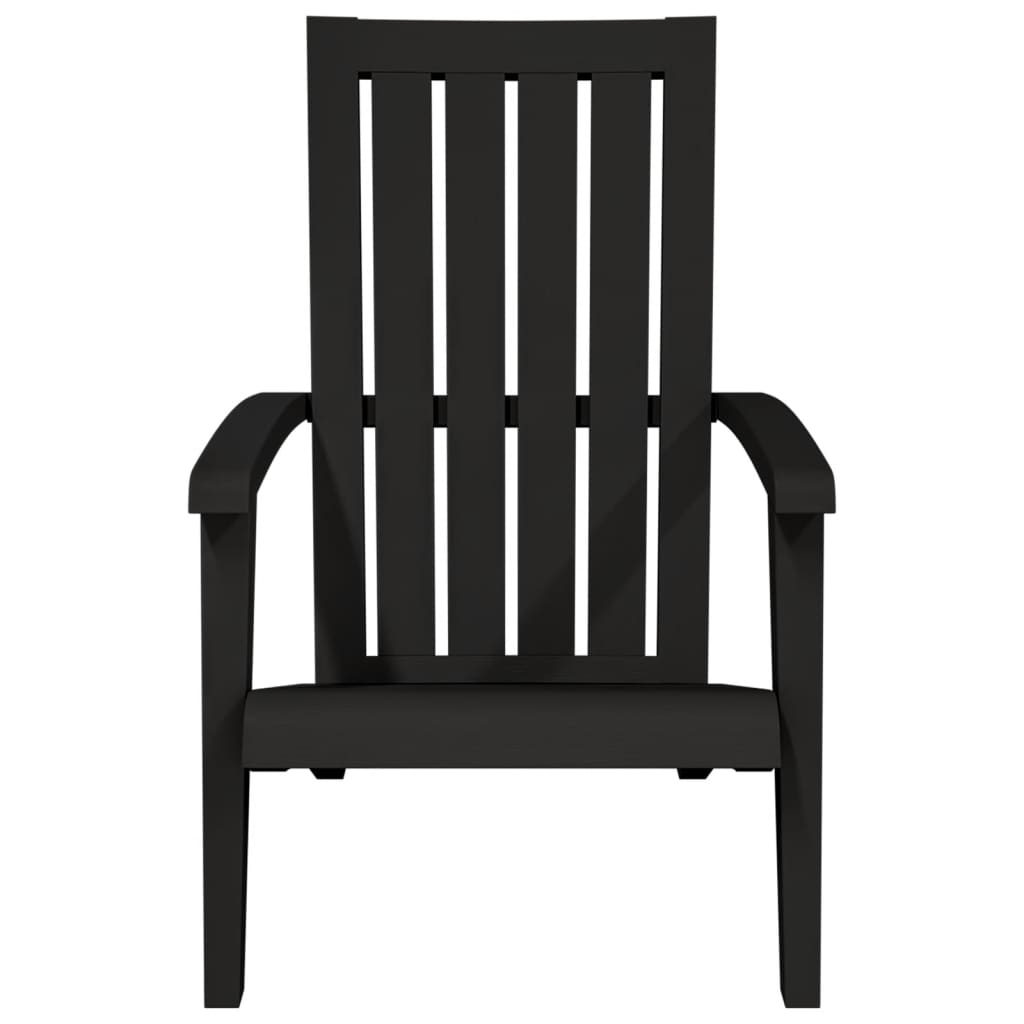 Cadeiras de jardim Adirondack 2 pcs polipropileno preto