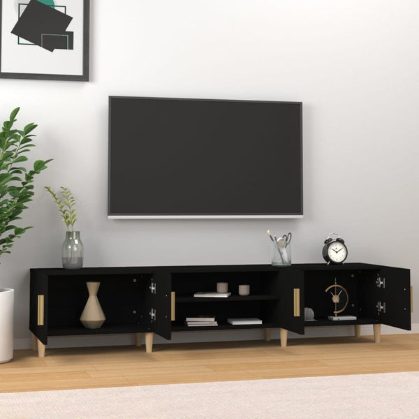Móvel de TV 180x31,5x40 cm derivados de madeira preto