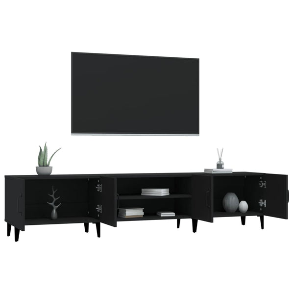 Móvel de TV 180x31,5x40 cm derivados de madeira preto
