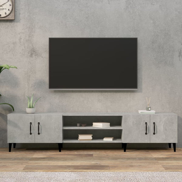 Móvel de TV 180x31,5x40 cm derivados de madeira cinza cimento