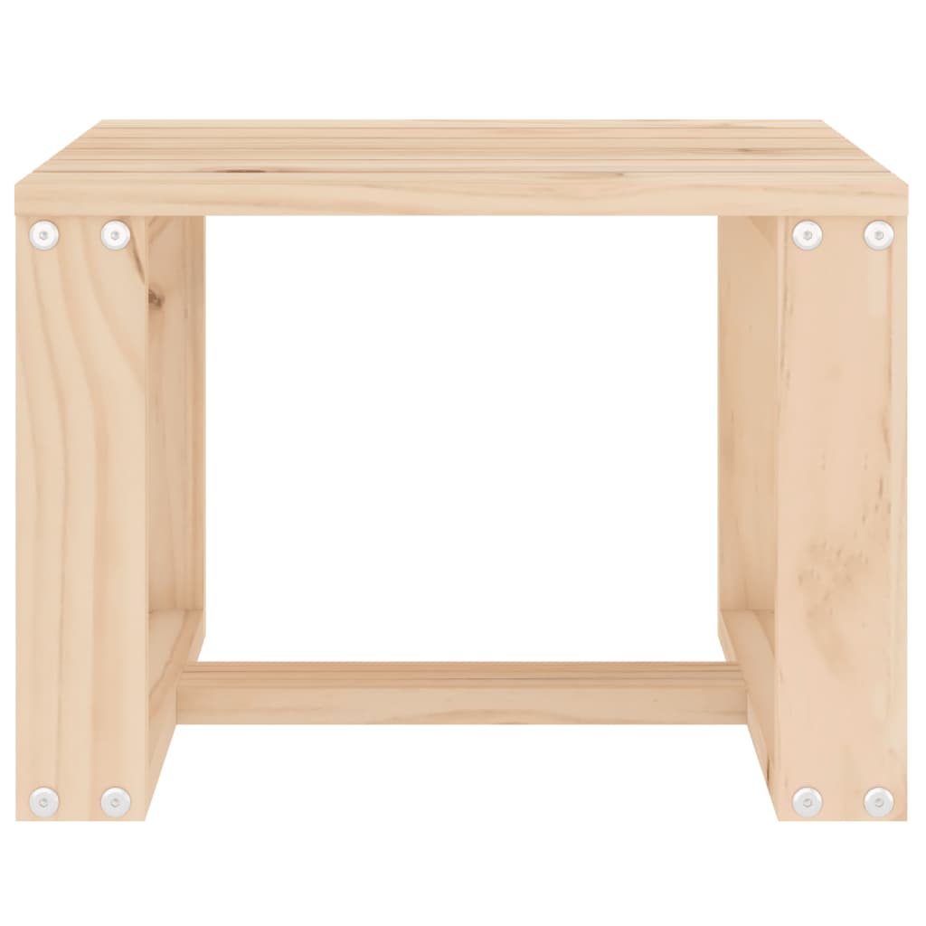 Mesa auxiliar de jardín 40x38x28,5 cm madera maciza de pino