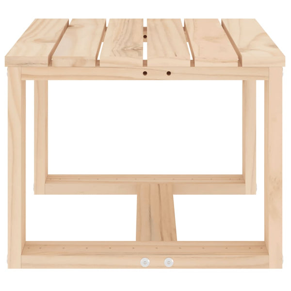 Mesa auxiliar de jardín 40x38x28,5 cm madera maciza de pino