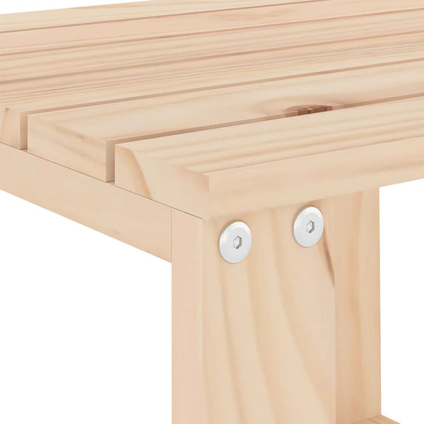 Mesa auxiliar de jardín 40x38x28,5 cm madera maciza de pino