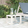 Garden side table 40x38x28.5 cm white solid pine