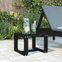 Garden side table 40x38x28.5 cm black solid pine