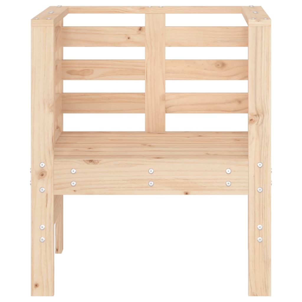 Cadeiras de jardim 2 pcs 61,5x53x71 cm madeira de pinho maciça