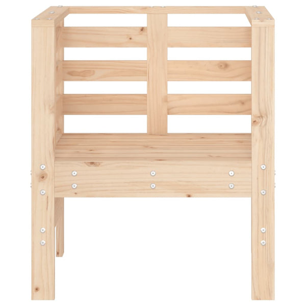 Cadeiras de jardim 2 pcs 61,5x53x71 cm madeira de pinho maciça