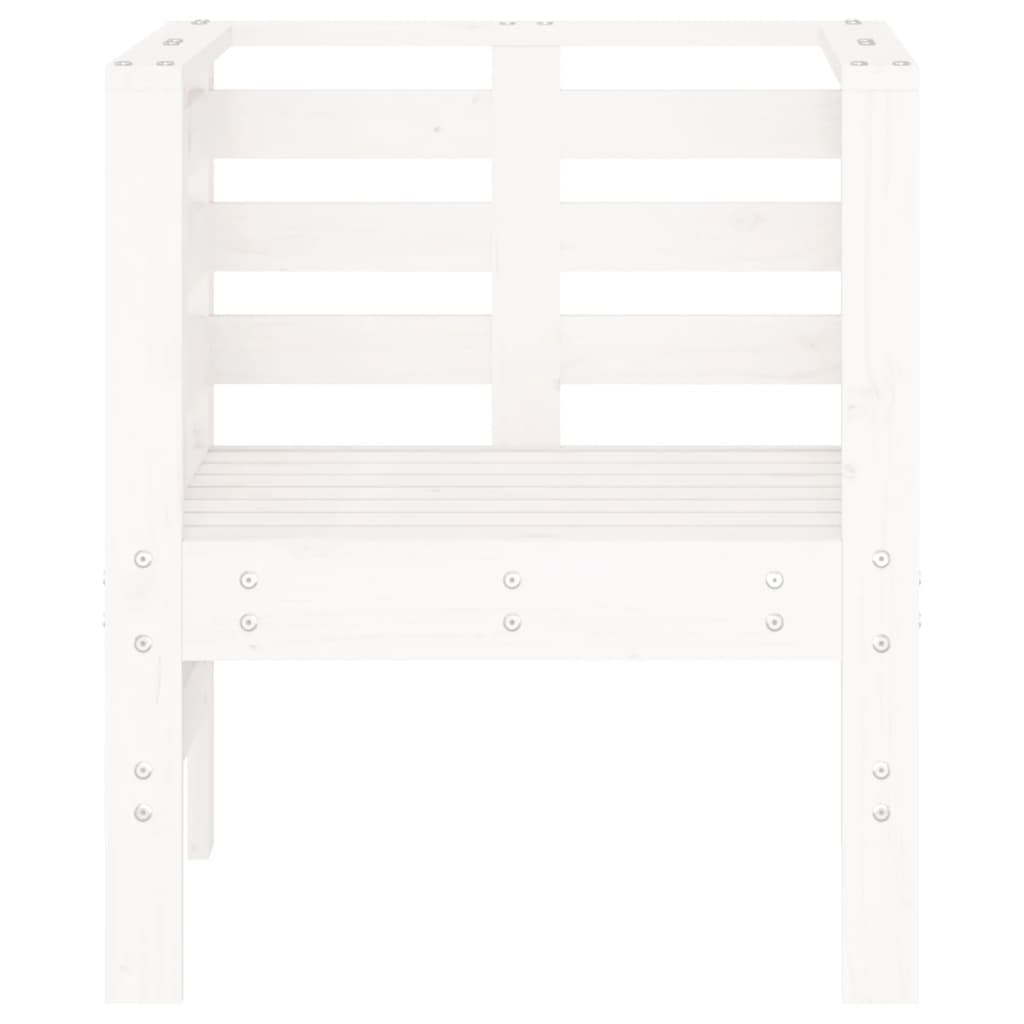 Cadeiras de jardim 2 pcs 61,5x53x71 cm pinho maciço branco