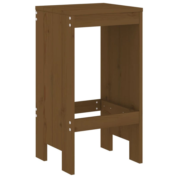 Bar stools 2 pcs 40x36x75 cm solid pine honey brown