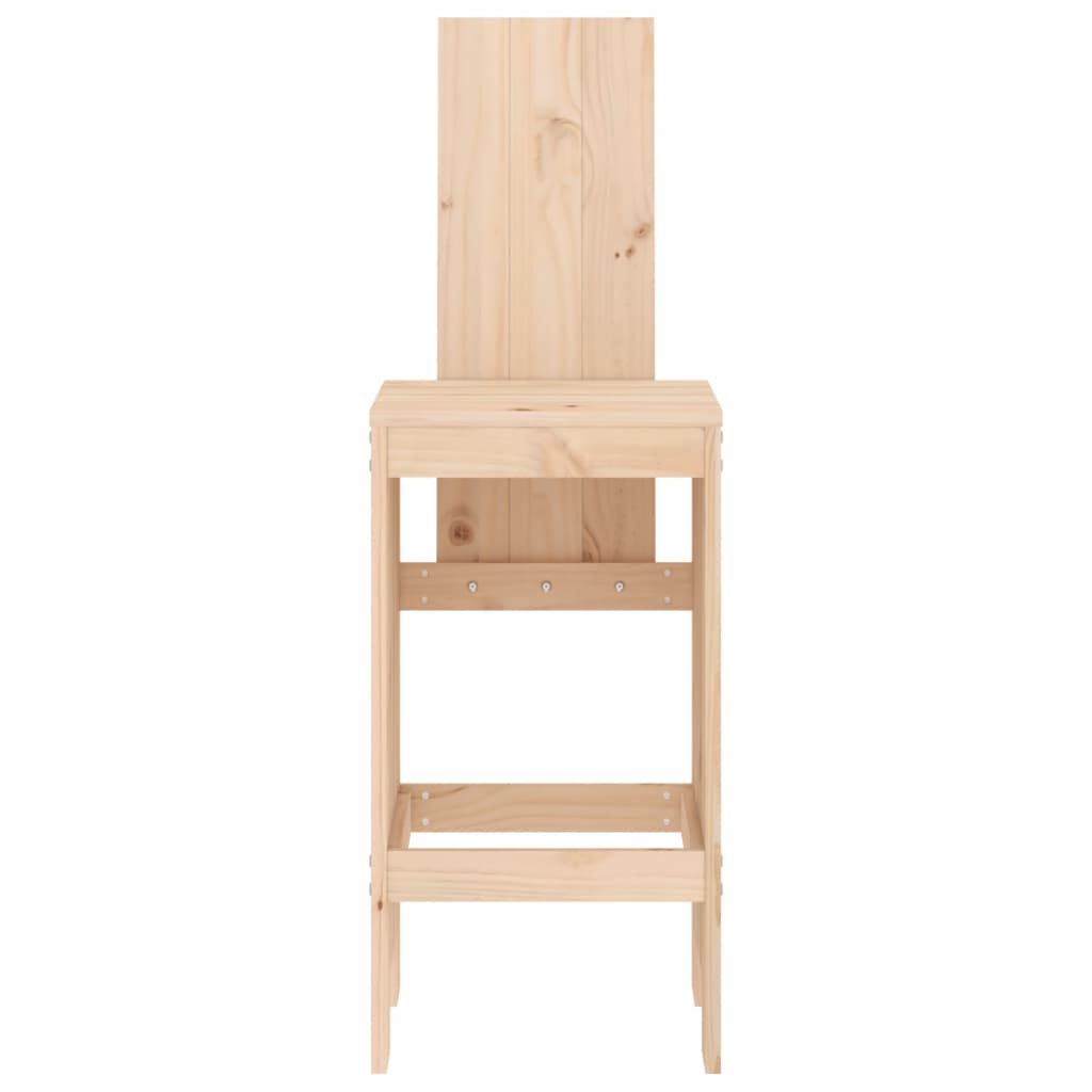 Cadeiras de bar 2 pcs 40x42x120 cm madeira de pinho maciça